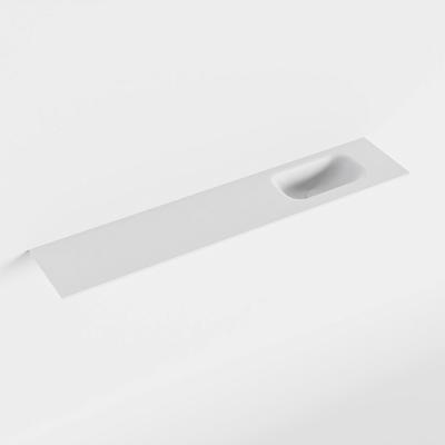 MONDIAZ EDEN Talc solid surface inleg wastafel voor toiletmeubel 110cm. Positie wasbak rechts MONDIAZ EDEN Talc solid surface inleg wastafel voor toiletmeubel 110cm. Positie wasbak rechts