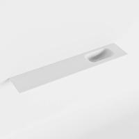 MONDIAZ EDEN Talc solid surface inleg wastafel voor toiletmeubel 110cm. Positie wasbak rechts - thumbnail