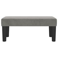 Bankje 70x30x30 cm fluweel lichtgrijs - thumbnail