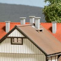 Busch 7750 H0 Mini 6-delige set: Schoorstenen Bouwpakket - thumbnail