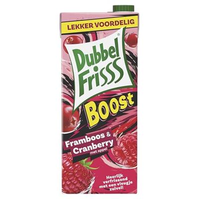 DubbelFrisss Boost Framboos Cranberry 1,5L bij Jumbo
