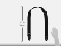 Dunlop D69-01BK Mesh Strap Black gitaarband - thumbnail