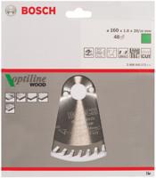 Bosch Accessoires Cirkelzaagblad Optiline Wood 160 x 20/16 x 1,8 mm, 48 1st - 2608641172 - thumbnail