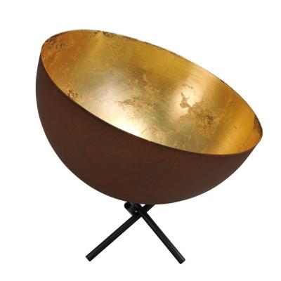 Masterlight Vloer-tafellampIndustria 30 Uplighter roestbruin met goud - 4199-25-08