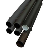 Fränkische Rohrwerke 19040110 KabuflexS1106m-St sw Beschermslang (ribbelslang) Zwart 6 m - thumbnail