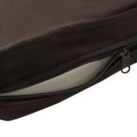 Hondenbank 81x43x31 cm pluche en kunstleer bruin - thumbnail
