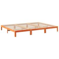 Bedframe zonder matras 270x200 cm massief grenenhout wasbruin - thumbnail