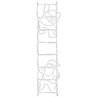 Kerstfiguur kerstman op ladder opvouwbaar 552 LED's 50x200 cm - thumbnail