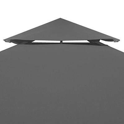 VidaXL Vervangend tentdoek prieel 310 g/m² 3x3 m donkergrijs