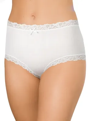 3-pack dames Taille slips - Kanten modal dames onderbroek - Katoenen kruisje