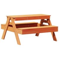 Picknicktafel voor kinderen 88x97x52 cm grenenhout wasbruin - thumbnail