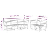 5-delige Loungeset massief grenenhout - thumbnail