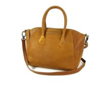 Damestas schoudertas TRENDY Wax Pull Up Cognac - thumbnail