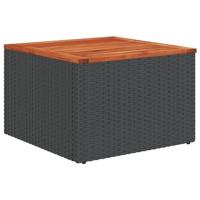 6-delige Loungeset met kussens poly rattan zwart - thumbnail