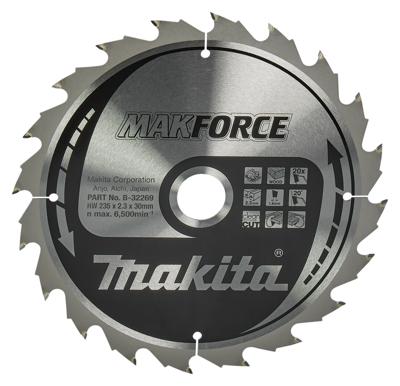 Makita Cirkelzaagblad voor Hout | Makforce | Ø 235mm Asgat 30mm 20T - B-32269