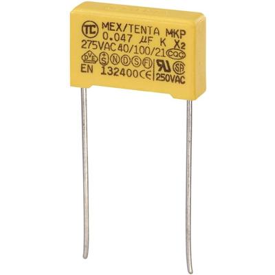 TRU COMPONENTS MKP-X2 1 stuk(s) MKP-X2-ontstoringscondensator Radiaal bedraad 0.068 µF 275 V/AC 10 % 15 mm (l x b x h) 18 x 6 x 12 mm