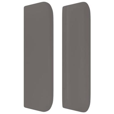 Boxspring met matras kunstleer grijs 140x200 cm