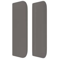 Boxspring met matras kunstleer grijs 140x200 cm - thumbnail