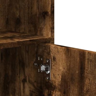 Rolkast 55x40x91 cm bewerkt hout gerookt eikenkleurig Rolkast 55x40x91 cm bewerkt hout gerookt eikenkleurig