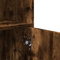 Rolkast 55x40x91 cm bewerkt hout gerookt eikenkleurig - thumbnail