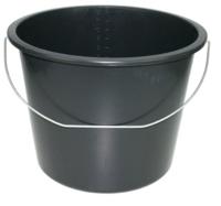 Emmer 12 L met stalen hengsel zwart (set van 2) - thumbnail