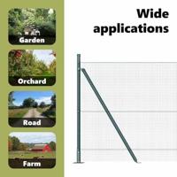 VidaXL Afrasteringspaal groen 10 x 0,8 m (12 x 12 mm gaas) - thumbnail