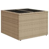 8-delige Loungeset met kussens poly rattan beige - thumbnail