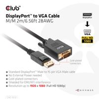 CLUB3D DisplayPort to VGA Cable M/M - thumbnail