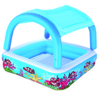 Bestway speelbad met overkapping 140x140x114 cm blauw 52192 - thumbnail