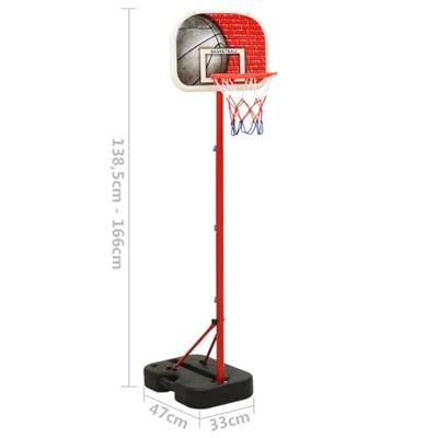 VidaXL Basketbalset draagbaar verstelbaar 138,5-166 cm