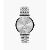 Emporio Armani Herenhorloge met klassieke zilveren wijzerplaat AR1819 - thumbnail
