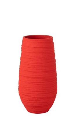 J-Line bloempot Fiesta - keramiek - rood - extra large - 55 cm hoog