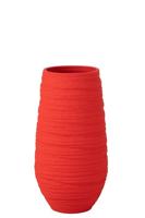 J-Line bloempot Fiesta - keramiek - rood - extra large - 55 cm hoog - thumbnail