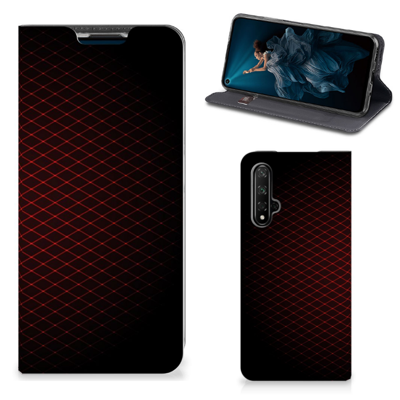 Honor 20 | Huawei Nova 5T Hoesje met Magneet Geruit Rood Honor 20 | Huawei Nova 5T Hoesje met Magneet Geruit Rood