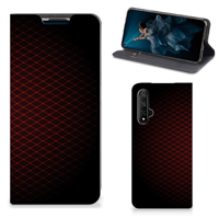 Honor 20 | Huawei Nova 5T Hoesje met Magneet Geruit Rood - thumbnail