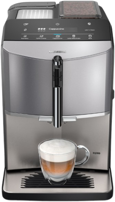 Siemens TF305E04 EQ300 Volautomatische Koffiemachine - Metallic Diamant Titanium - RVS