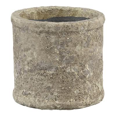 Solange Cream ceramic round pot S