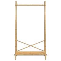 VidaXL Kledingrek met schap 102x50x190 cm bamboe - thumbnail