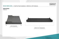 Digitus DN-19 TRAY-1-SW 19 inch Apparaatbodem voor patchkast 1 HE Vast inbouw Geschikt voor kastdiepte: vanaf 450 mm Zwart - thumbnail