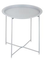 SVJ Bijzettafel Rond - 47 x 47 x 51 cm - Metaal - Lichtgrijs - thumbnail