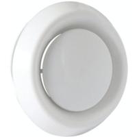 Nedco Afzuigventiel kunststof afzuigventiel Ø100mm afvoerventiel met aansluitbus wit 645.076.00 - thumbnail