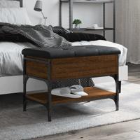 Schoenenbank 62x42x45 cm bewerkt hout bruineikenkleurig - thumbnail