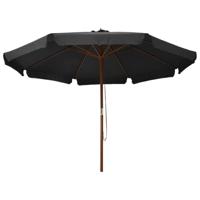 Parasol met houten paal 330 cm antraciet - thumbnail