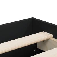 Bedframe met lades bewerkt hout bruin eikenkleur 135x190 cm - thumbnail