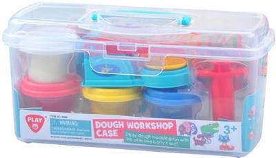 Playgo kleiset workshop in opbergkoffer - 4 kleipotjes