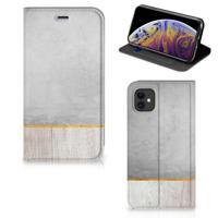 Apple iPhone 11 Book | Wallet Case | Wood Concrete - thumbnail