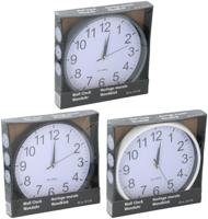 Wandklok Ø25x3cm kunststof - thumbnail