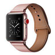 Leren bandje - Roze - Geschikt voor Apple Watch 38mm / 40mm / 41mm / 42mm