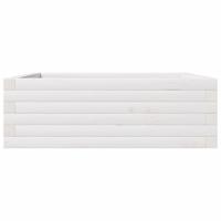 Plantenbak 70x70x23 cm massief grenenhout wit - thumbnail