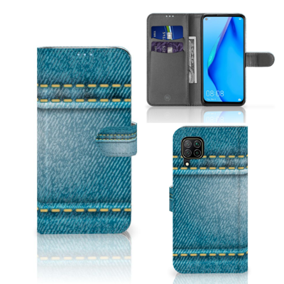 Huawei P40 Lite | Wallet Case | met Pasjes | Jeans Huawei P40 Lite | Wallet Case | met Pasjes | Jeans